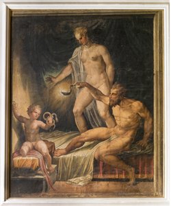 Der kleine Herkules, der die Schlangen erwürgt, aus dem Gelben Zimmer, Rocca Meli Lupi, Soragna, Parma