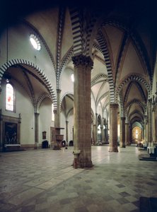 Innenansicht der Basilika Santa Maria Novella von Italian School