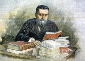 Jean Jaurès an seinem Lesepult (1859 - 1914) - in "La Tribuna illustrata" von Italian School