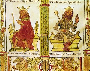 König Porsenna und König Desiderius, aus dem Buch des Schicksals von Lorenzo Spirito Gualtieri