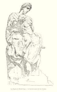 Die Nächstenliebe von Michelangelo, die neue Sakristei von San Lorenzo (Stich) von Italian School