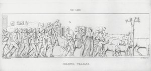 La Colonna Trajana, Trajanssäule von Italian School