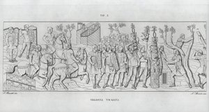 La Colonna Trajana, Trajanssäule (Stich) von Italian School