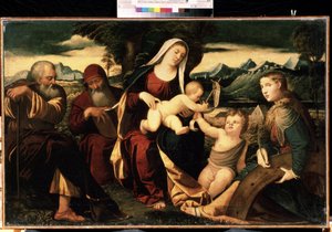Die Heilige Familie mit Johannes dem Täufer von Italian School