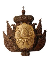 Große barocke Wappenschnitzerei, ca. 1700