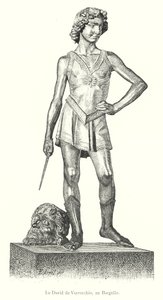 Der David von Verrocchio, im Bargello (Stich) von Italian School