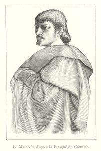 Masaccio, nach dem Fresko im Carmine (Gravur) von Italian School