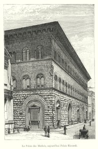 Der Medici-Palast, heute Riccardi-Palast (Gravur) von Italian School