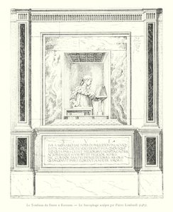 Das Grab von Dante in Ravenna, der Sarkophag von Pietro Lombardi von Italian School
