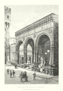 Loggia dei Lanzi, Platz der Signoria, Andrea Orgagna, Architekt von Italian School