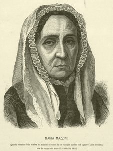 Maria Mazzini (Gravur) von Italian School