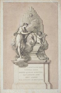 Denkmal für Johann Christian Bach (1735-1782), graviert von Francesco Bartolozzi (1727-1815), 1782
