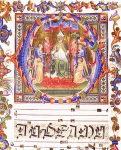 Ms 557 f.35v Historisierte Initiale 