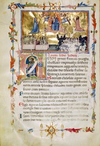 Ms. B.R. 19, c. 62b, aus Laudi Spirituali von der Gesellschaft des Hl. Giles