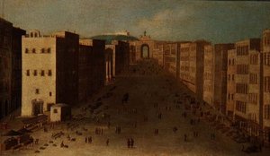 Neapolitanische Straßenszene von Italian School