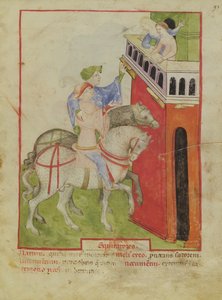 Reiten, aus Tacuinum Sanitatis, ca. 1390-1400