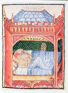Paar im Bett, aus Tacuinum Sanitatis, ca. 1390-1400 von Italian School