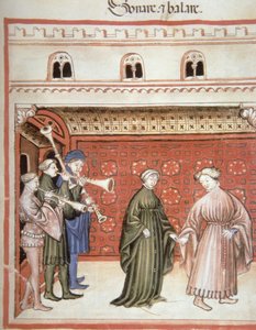 Nova 2644 fol.104r Musik und Tanz, aus Tacuinum Sanitatis von Italian School