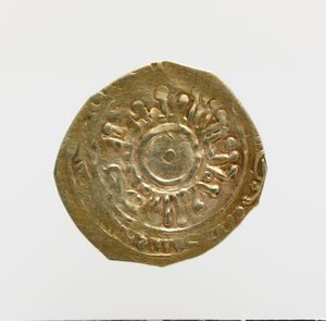 Vorderseite des Tari von Amalfi mit pseudo-kufischer Epigraphik (Gold)
