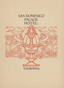 Seite aus Broschüre für San Domenico Palace Hotel, Taormina von Italian School