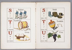Seiten von Per il Mondo piccino ABC figurato (Für die Kinderwelt, Illustriertes ABC) von Italian School