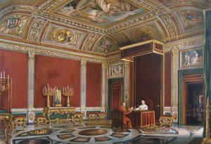Pius IX in der päpstlichen Audienzhalle im Quirinal