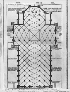 Plan des Mailänder Doms, Illustration aus De Architectura von Vitruvius, Como, 1521