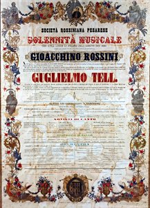 Spielplan für Guillaume Tell, die Oper von Gioachino Rossini, ca. 1864