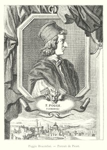 Poggio Bracciolini, Porträt von Picart von Italian School
