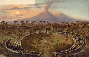 Pompeji, Italien, Amphitheater von Italian School