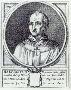 Papst Hadrian II von Italian School