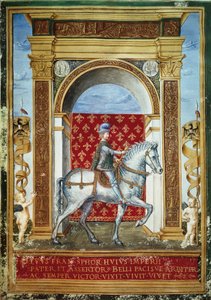 Porträt von Francesco Sforza zu Pferd von Italian School
