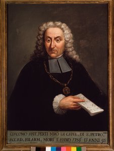 Porträt des italienischen Komponisten Giacomo Perti (1661-1756)