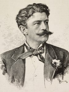 Porträt von Herbert von Bismarck (1849-1904), deutscher Politiker, Gravur von Riera nach einem Foto von Vianello Brothers, aus L
