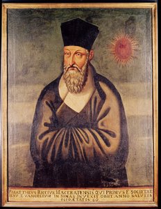 Porträt von Matteo Ricci (1552-1610) italienischer Missionar, Gründer der Jesuitenmission in China von Italian School