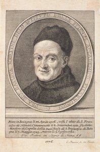 Porträt von Padre Giovanni Battista Martini (1706-84) graviert von Faucci, 1776
