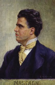 Porträt von Pietro Mascagni von Italian School