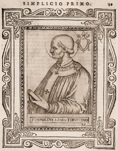 Porträt von Papst Simplicius, ca. 1760 von Italian School