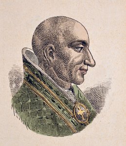 Porträt des Gegenpapstes Christophorus (903-904) von Italian School