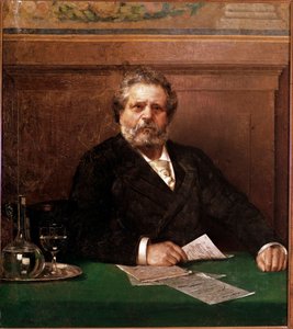 Porträt des italienischen Dichters Giosue Carducci (1835-1907). Anonymes Gemälde. Ende des 19. Jahrhunderts. Bologna, Casa Carducci von Italian School
