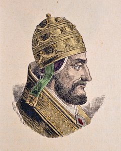 Porträt von Papst Martin IV (1281-1285) von Italian School