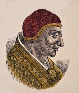 Porträt von Papst Sergius II von Italian School