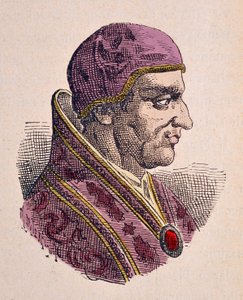 Porträt von Papst Vigilius (537-555) von Italian School