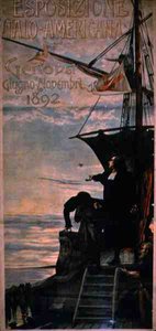 Plakat für die Italienisch-Amerikanische Ausstellung in Genua von Italian School