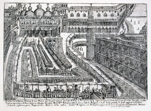 Prozession zu Fronleichnam auf der Piazza San Marco, 1876
