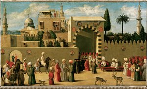 Empfang einer venezianischen Gesandtschaft in einer orientalischen Stadt von Italian School