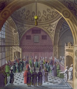 Empfang der westlichen Botschafter durch den Großwesir des Sultans in Konstantinopel, ca. 1820