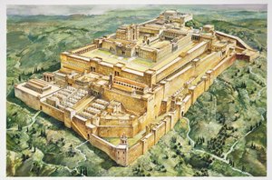 Rekonstruktion von Salomons Palast und dem Ersten Tempel