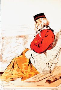 Darstellung von Mitgliedern der parlamentarischen Rechten des Risorgimento und des italienischen Patrioten Giuseppe Garibaldi (1874)