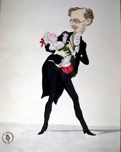 Risorgimento: Karikatur des Finanzministers Bettino Ricasoli (1809-1880) (1865) von Italian School